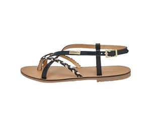 Les Tropéziennes by M. Belarbi Damen-Sandalen Chou Riemchen hinten, Schwarz Multi, 39 EU