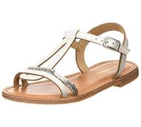 Les Tropéziennes par M. Belarbi Bada, Mädchen Slingback Sandalen, Weiß (Blanc/Argent 85), 32 EU
