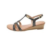 Les Tropéziennes par M. Belarbi Damen Hactress Stadtschuhe, Sandale, Absatz, 5 cm, Schwarz Serp, 36 EU