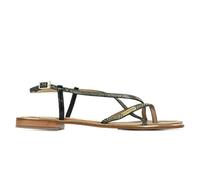 Les Tropéziennes par M. Belarbi Monaco, Damen Slingback Sandalen, Schwarz (Noir/or), 41 EU