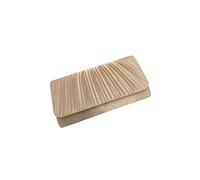 Leslii Clutch Handtasche Damen-Tasche Festlich Hochzeit Abschlussball Tasche (Elegant Beige)