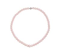 Leslii Damen-Kette Perlen-Collier kurze Perlen-Kette Glitzer Strass-Kugel Magnet-Verschluss (Rosa)