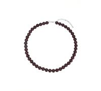 Leslii Damen-Kette Reflective Pearl kurze Perlen-Kette Magic 3D-Effekt Ø 10mm Collier (Berry)