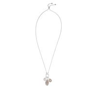 Leslii Damen-Kette Tropfen-Anhänger Träne lange Halskette silberne Modeschmuck-Kette Silber