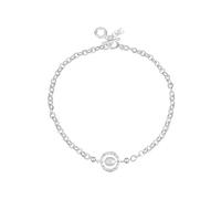 Leslii Damen-Kette weißer Perlen-Anhänger silberne Statement-Kette kurze Halskette Collier in Silber Weiß