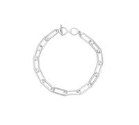 Leslii Damen kurze Halskette Armband Set Gliederkette Gliederarmband Hamptons Gold oder Silber (Kette Silber)