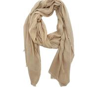 Leslii dünner Damen Schal aus Bambus Viskose Nachhaltig leichter dünnes Halstuch Uni einfarbig (sand)