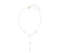 Leslii Edelstahl Herz-Kette Herz-Anhänger kurze Halskette Heart Schmuck wasserfest (Y-Kette Herz Gold)