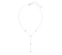 Leslii Edelstahl Herz-Kette Herz-Anhänger kurze Halskette Heart Schmuck wasserfest (Y-Kette Herz Silber)