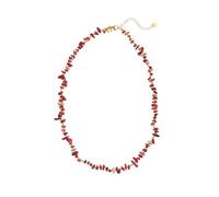 Leslii Kurze Halskette Collier mit Naturstein roter Jaspis