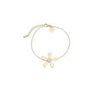 Leslii Kurze Halskette Damen, Blüten Anhänger, Gold oder Silber, Damen-Kette, Blume, Modern (Armband Gold Strass)