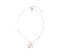 Leslii Kurze Halskette Damen, Blüten Anhänger, Gold oder Silber, Damen-Kette, Blume, Modern (Gold Glanz)