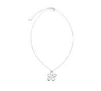 Leslii Kurze Halskette Damen, Blüten Anhänger, Gold oder Silber, Damen-Kette, Blume, Modern (Silber Glanz)