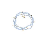 Leslii Kurze Halskette mit Glasperlen, Layering-Kette, Moderner Stil, passendes Armband 3er-Set, Damen-Schmuck (Blau Armband)