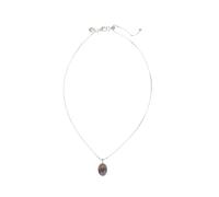 Leslii Kurze Halskette Oval Glas-Stein Stein-Kette Collier Statement Stone (khaki)