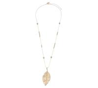 Leslii Lange Halskette Blatt-Anhänger Damen-Kette Schmuck Gold