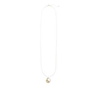 Leslii Lange Halskette Damen, Runder Anhänger, Goldfarben, Metalllegierung, 83 cm, Modern (Muster Ring)
