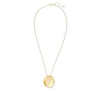 Leslii Lange Halskette Damen runder Anhänger Strass Glitzer Gold oder Silber