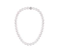 Leslii Perlenkette Halskette Damen Kette weiße Perlen-Collier Geschenk Collier kurze Modeschmuck-Kette 44cm in Weiß Magnet