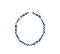Leslii Reflective Pearl kurze Perlen-Kette Magic 3D-Effekt Ø 10mm Blau