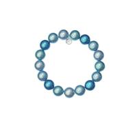 Leslii Reflective Pearls Perlen-Armband Magic 3D-Effekt (Blautöne Ø 12mm)