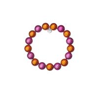 Leslii Reflective Pearls Perlen-Armband Magic 3D-Effekt (Orange-Pink Ø 12mm)