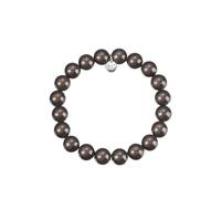 Leslii Reflective Pearls Perlen-Armband Magic 3D-Effekt (Taupe Ø 12mm)