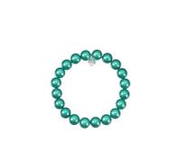 Leslii Reflective Pearls Perlen-Armband Magic 3D-Effekt (Türkis-Uni Ø 10mm)