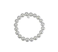 Leslii Reflective Pearls Perlen-Armband Magic 3D-Effekt (Weiß Ø 10mm)