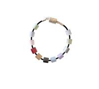 Leslii Schmuck Lucy kurze Halskette Damen-Kette Geschenk buntes Armband Bunt (Armband Mix)