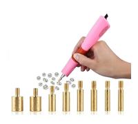 LetCart Hotfix Applikator Mit 7 Applikatorspitzen, Hot Fixed Edelstein Handwerk Applicator für Diamant Malerei Stift, Strass Applikator Werkzeug für Hochzeitskleid Kleidung Handyhüllen DIY (Rose)