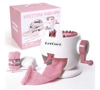 LetCart Rundstricknadeln Set, austauschbare Rundstricknadeln Kit, Handgefertigte Strickmaschine für Schals Hüte Handschuhe Socken 22 Nadeln Webwerkzeug