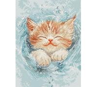 Letistitch Kreuzstich Stickpackung "Planschvergnügen", Zählmuster, 18x24cm