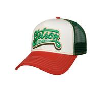 Stetson Lettering Trucker Cap - Mütze - Baseballcap im Retro-Style - Mehrfarbige Kappe mit Mesh-Einsatz für Herren - Frühjahr/Sommer grün One Size Small