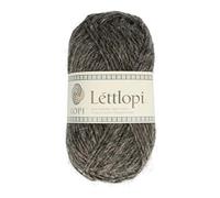 Lettlopi Wolle für Islandpullover, Islandwolle 100m/50g, Nadelstärke 4-5 mm, Norwegermuster Strickgarn, Häkelwolle (0058 dunkelgrau)