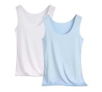 Letzte Bestellungen Anzeigen Black-Friday-Angebote 2er Pack Tank Top Damen Unterhemd Stretch Basic Tops Unterwäsche Hemden Enges Top Leicht Tanktop Sport Unterhemden Mädchen Outlet Shop Sale
