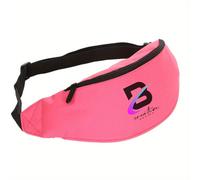 Leuchtend rosa Logo-Gürteltasche, verstellbar, mehrere Taschen, Modell