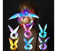 Leuchtende Haargummis Hasen Ohren Party Neon Haarschmuck Festival