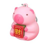 Leuchtender Capybara-Schlüsselanhänger, Mahjong-Soundspielzeug, 10 cm, Mini-Lichtton, niedlicher Tier-Schlüsselanhänger, Taschenanhänger, Geschenk, Sammlerstück, LED-Lichtgeräusche, interaktiv
