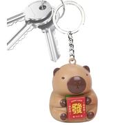 Leuchtender Capybara-Schlüsselanhänger, Mahjong-Soundspielzeug, 10 cm, Mini-Lichtton, niedlicher Tier-Schlüsselanhänger, Taschenanhänger, Geschenk, Sammlerstück, LED-Lichtgeräusche, interaktiv