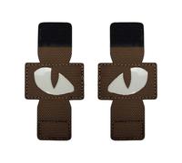 Leuchtender Katzenaugen-Molle-Patch - Taktischer Moral-Patch aus Nylon für Outdoor-Militär-Rucksack, perfekt für Camping, Wandern, Survival-Ausrüstung und taktisches Zubehör