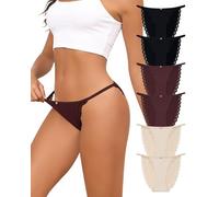 Levao Unterhosen Damen Brazilian Slips Spitze Unterwäsche Frauen Bequem Seamless Invisible Slips Damen Nahtlose Hipster Pantys 6er Pack