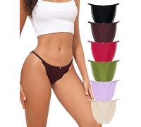 Levao Unterhosen Damen Brazilian Slips Spitze Unterwäsche Frauen Bequem Seamless Invisible Slips Damen Nahtlose Hipster Pantys 6er Pack