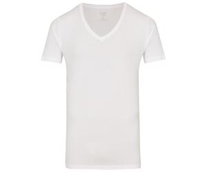Level Five Body Fit - T-Shirt - V-Ausschnitt - weiß OLYMP