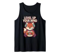 Level Up Your Mind Fox Enthusiast Gam Zitat Videospiel Gamer Tank Top
