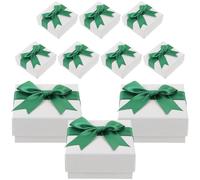 Levemolo 10 Stück pack Weiße Schmuck Geschenkboxen mit Schwammeinlage und Deckel Elegante Papier Boxen für Aufbewahrung und Schutz von Schmuck als Geschenkverpackung
