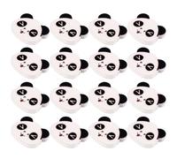 Levemolo 100 Stück Handgefertigte Holzknöpfe Panda Motiv mit 2 Löchern Kreative und Lebendige Zierknöpfe zum Annähen für Hüte und Handtaschen für Selbstgemacht und Partydekoration
