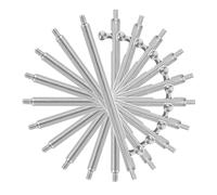 Levemolo 100 Stück Uhrenarmband Stifte Schnellverschluss Federstege Edelstahl 15X22Mm Silber für Leder und Metallarmbänder Uhrenreparatur Zubehör