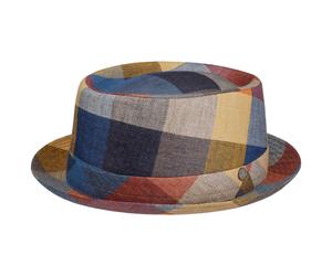 Levente Pork Pie Leinenhut by Lierys bunt S (54-55 cm)