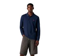 Langarm-Poloshirt LEVI'S "LS HM POLO", Herren, Gr. XXL, navy blazer pique, Piqué, Obermaterial: 100% Baumwolle, normal normal, ohne Ausschnitt, angesetztes Bündchen, Shirts, Polokragenverschluss in 3-
